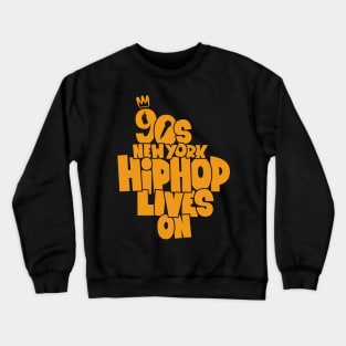 Throwback to the Golden Age of Hip Hop's Iconic '90s Era in New York Crewneck Sweatshirt